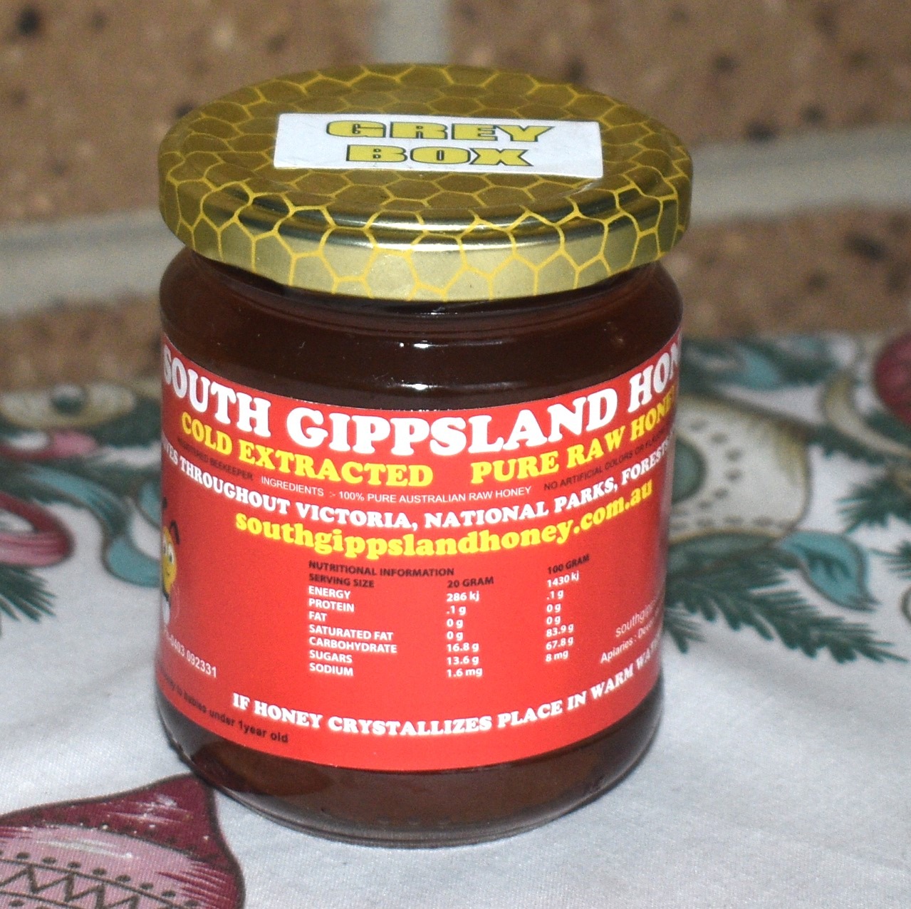 Grey Box Honey 250g Glass