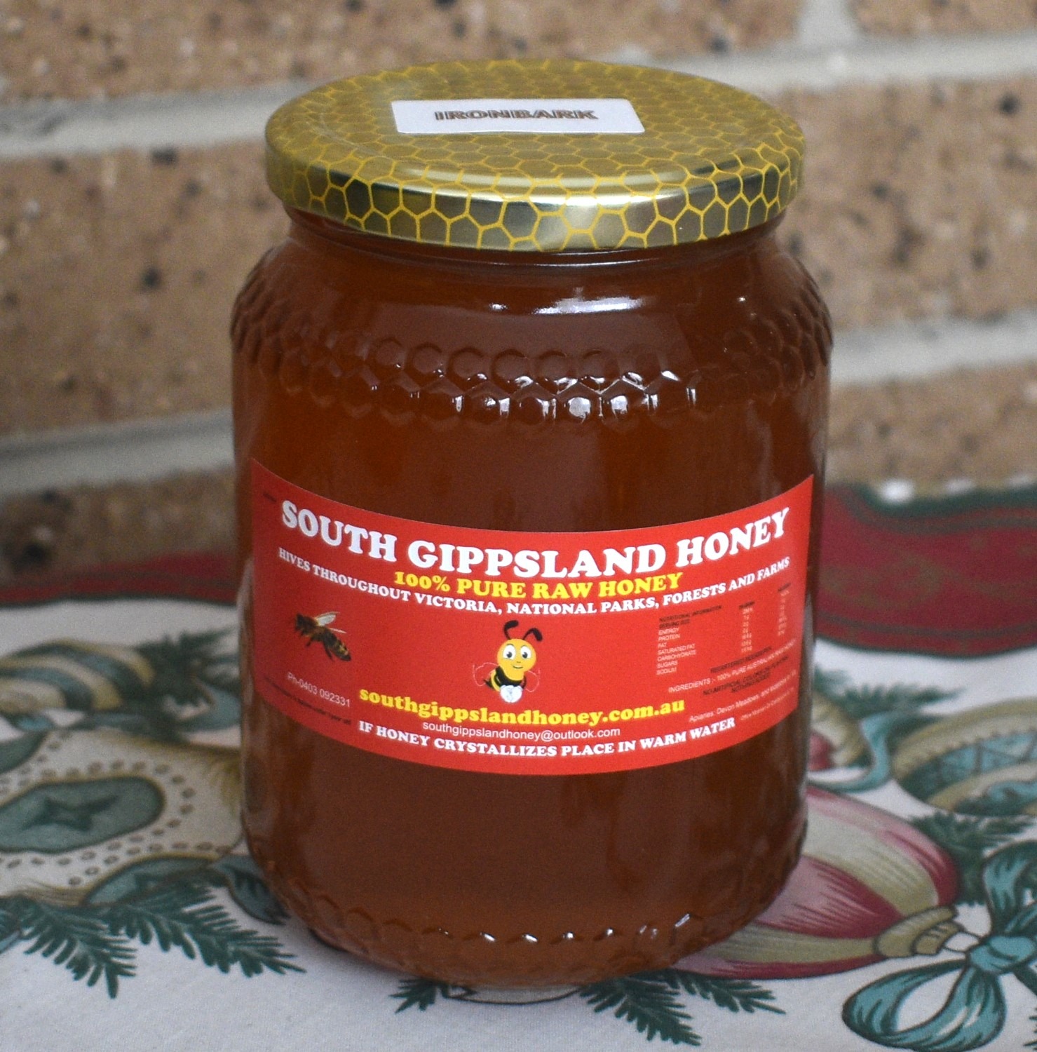 Ironbark Honey 1kg Glass
